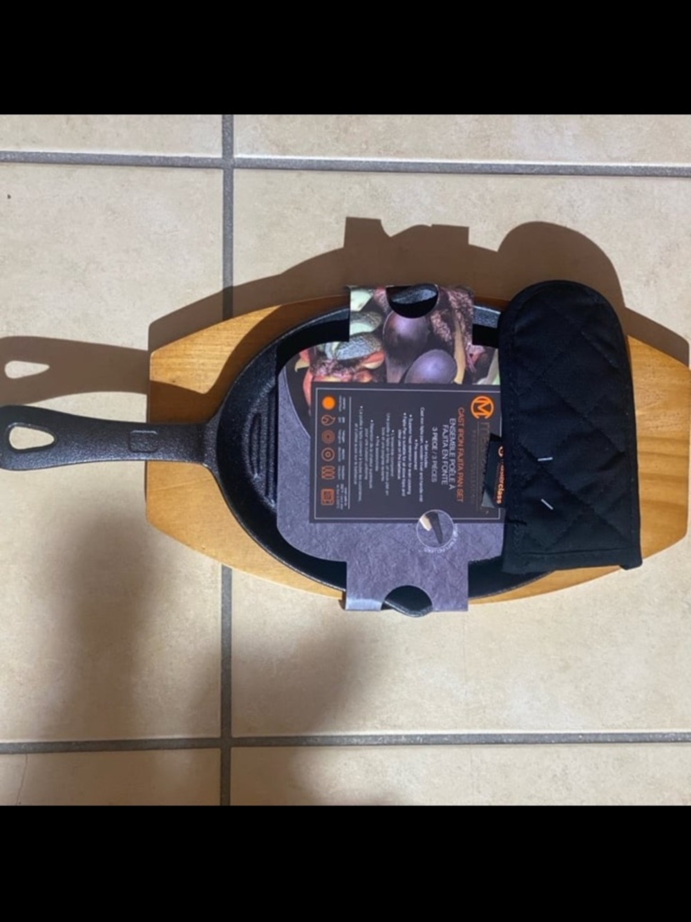 ⚡️Masterclass Cast Iron Fajita Pan Set